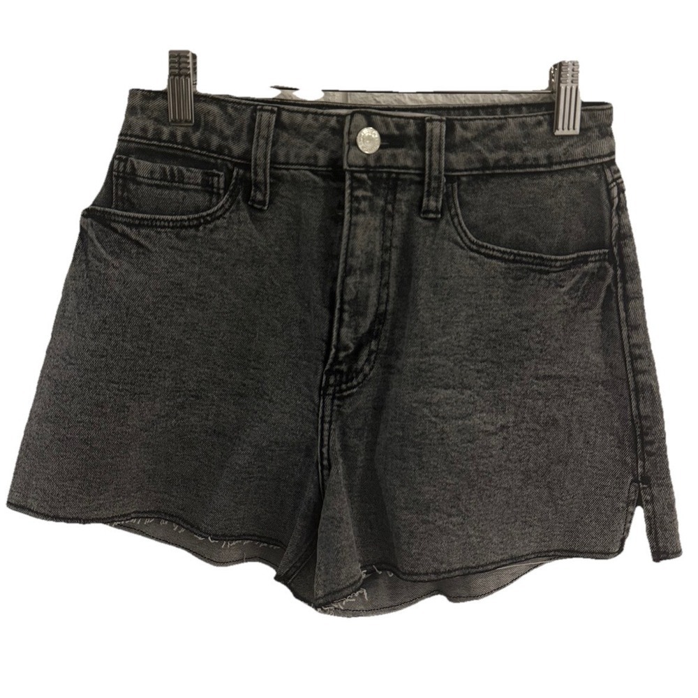 HOLLISTER WOMENS JEAN SHORTS SIZE 1 W25 CURVY ULTRA HIGHRISE VINTAGED‎ RELAX MOM